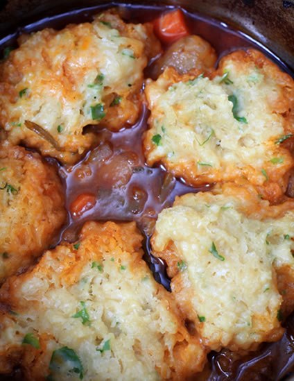 Crock Pot--Beef Stew with Red Wine and Herb Dumplings