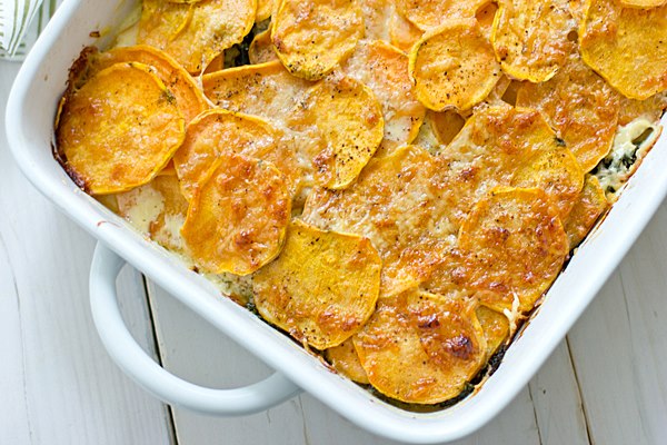 Sweet Potato & Kale Gratin