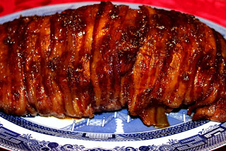 bacon wrapped pork loin +