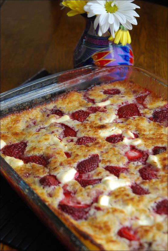 Strawberry Cream Cheese Cobbler