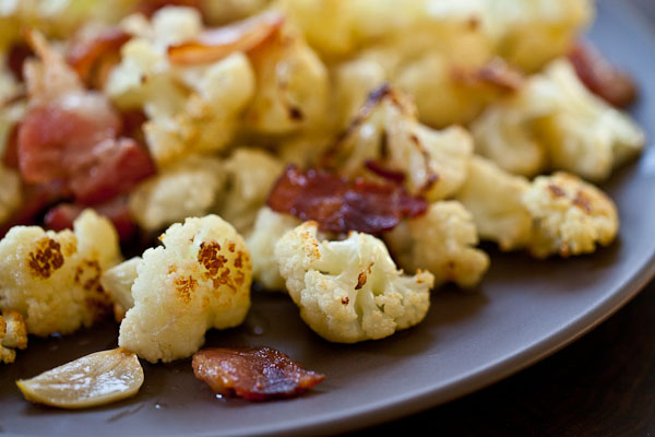 Roasted Cauliflower with Bacon and Garlic Recipe