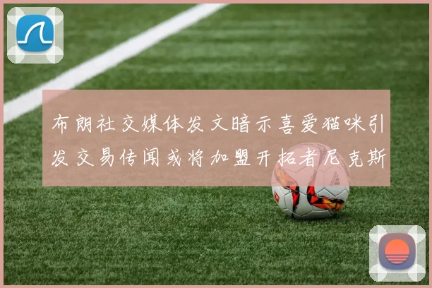 布朗社交媒体发文暗示喜爱猫咪引发交易传闻或将加盟开拓者尼克斯雷霆湖人