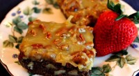 Ingredients: 2 egg, lightly beaten 1 cup sugar 1 (4oz.) pkg. German chocolate, melted 3/4 cup all purpose flour pinch of salt 3/4 cup chopped pecans 3/4 cup butter, melted (1  […]