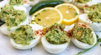 Ingredients 4 whole Eggs in the shell 1/2 cup Wholly Guacamole dip 1 Tbsp chopped cilantro 1 Tbsp minced green onion 1/4 tsp salt, or optional 1 dash hot pepper […]