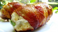 Ingredients: 1 boneless skinless chicken breast 2 tablespoons cream cheese 1 tablespoon green onion, Chopped 2 pieces bacon, Partially Cooked Directions: Pound out Chicken breast so it is about 1/4″ […]