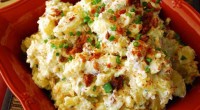 Ingredients: 6 large Yukon Gold or Russet potatoes 3/4 C sour cream 6 Tb mayonaise (not Miracle whip) 3/4 C shredded cheddar cheese 6 Tb chopped chives or green onions […]