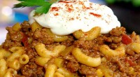 Ingredients: 1 1/2 lbs of ground beef 1 can of petite diced tomatoes 1 diced yellow onion 1 lb of rotini or macaroni noodles 1 can of corn drained (Optional) […]