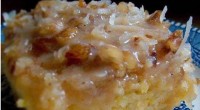 Ingredients: 1 large can sliced peaches, drained and mashed. You could also use fresh peaches. 2 cups all-purpose flour 2 cups sugar 2 teaspoons baking soda Directions: Drain the peaches […]