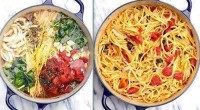 Ingredients: 12 ounces pasta (I used Linguine) 1 can (15 ounces) diced tomatoes with liquid ( I used zesty red pepper flavor) 1 large sweet onion, cut in julienne strips […]