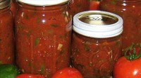 Ingredients: 10 cups roughly chopped tomatoes 5 cups chopped and seeded bell peppers 5 cups chopped onions 2 1/2 cups hot peppers , chopped, seeded 1 1/4 cups cider vinegar […]