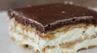 Ingredients: 2 (3.4 oz) packages Vanilla Instant Pudding mix, dry 3½ cups whole milk 12 oz. cool whip 2 (14.4) oz packages graham crackers – FROSTING – 3 Tbsp. butter […]