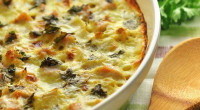 Ingredients: 2 cups cooked chicken, cubed 2 cups fresh spinach 1 large head cauliflower, stems removed, cut into florets 1 1/2 cups sharp cheddar cheese, grated 2 eggs, lightly beaten […]