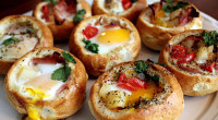 Ingredients: 8 crusty bread rolls 2 Tb butter, melted Salt and pepper Assorted fillings* *Grape tomatoes, cilantro, parsley, thyme, shredded cheese, herbed goat cheese, caramelized onions, pre-cooked breakfast potatoes, spinach […]