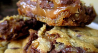 Ingredients: 2 (16.5 oz.) packages of refrigerated chocolate chip cookie dough ½ cup evaporated milk 60 whole caramels, unwrapped ½ cup peanut butter, melted (you can melt it in microwave) […]