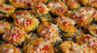 Ingredients: 3 medium zucchinis, rinsed and cut into thin rounds 2/3 cup Panko or seasoned breadcrumbs 2/3 cup parmesan cheese, grated 1/2 cup mozzarella cheese, grated 1/3 cup marinara or […]