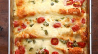 Ingredients: Cheese sauce: 1/3 cup butter 1/3 cup flour 3 cups milk 2 cups (8 ounces) shredded Cheddar cheese 1 (4.5-ounce) can chopped green chiles, undrained 3/4 teaspoon salt Enchiladas: […]