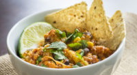 60 minutes to prepare, Serves 8 Ingredients: 1 large cauliflower, cut into florets 1 (15 oz.) can black beans, rinsed and drained 2 cups red enchilada sauce 1 cup corn […]