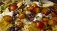 Ingredients: 6 pitas 4 oz. Greek feta, crumbled 1/2 c. Greek yogurt 1/4 c. extra-virgin olive oil, divided Juice of 1 lemon, divided 2 cucumbers, chopped 1/2 c. chopped kalamata […]