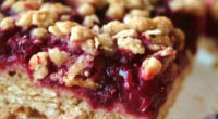 Ingredients: 1/2 cup packed light brown sugar 1 cup all-purpose flour 1/4 teaspoon baking soda 1/8 teaspoon salt 1 cup rolled oats 1/2 cup butter, softened 3/4 cup seedless raspberry […]