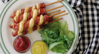 Ingredients: 4 hot dogs 100 g pancake mix 2 tbsp water vegetable oil Directions: Poke a stick through half a hot dog. Spiral cut by diagonally placing your knife against […]