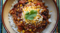 Ingredients: 1 small onion, chopped 1 (15.5 oz) can black beans, drained 1 (15.5 oz) can kidney beans, drained 1 (8 oz) can tomato sauce 10 oz package frozen corn […]