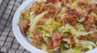 Ingredients: 3 slices bacon, cut into thirds 1/3 cup vegetable oil 1 teaspoon salt, or to taste 1 teaspoon ground black pepper, or to taste 1 head cabbage, cored and […]