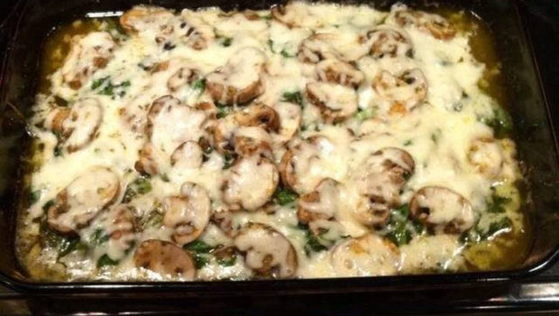 Ingredients: 6 thin sliced chicken breasts 1 container green onion cream cheese 1/4 cup olive oil 1/2 cup chicken broth 1 Large package sliced mushrooms 1 small bag fresh baby […]