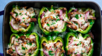 Ingredients: 4 bell peppers, halved 1 tbsp. vegetable oil 1 large onion, sliced 16 oz. cremini mushrooms, sliced Kosher salt Freshly ground black pepper 1 1/2 lb. sirloin steak, thinly […]